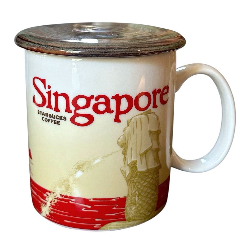 VTG Starbucks SINGAPORE Global Icon Collector Series 16oz Coffee/Tea Mug w/Lid